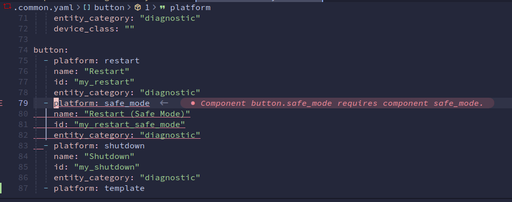 Error due to missing component